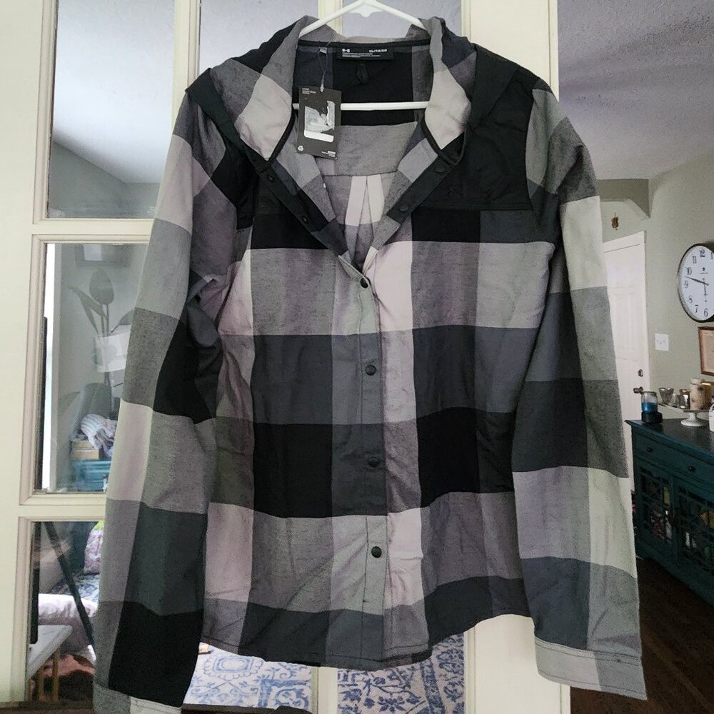 Buffalo Plaid Shacket with Hood